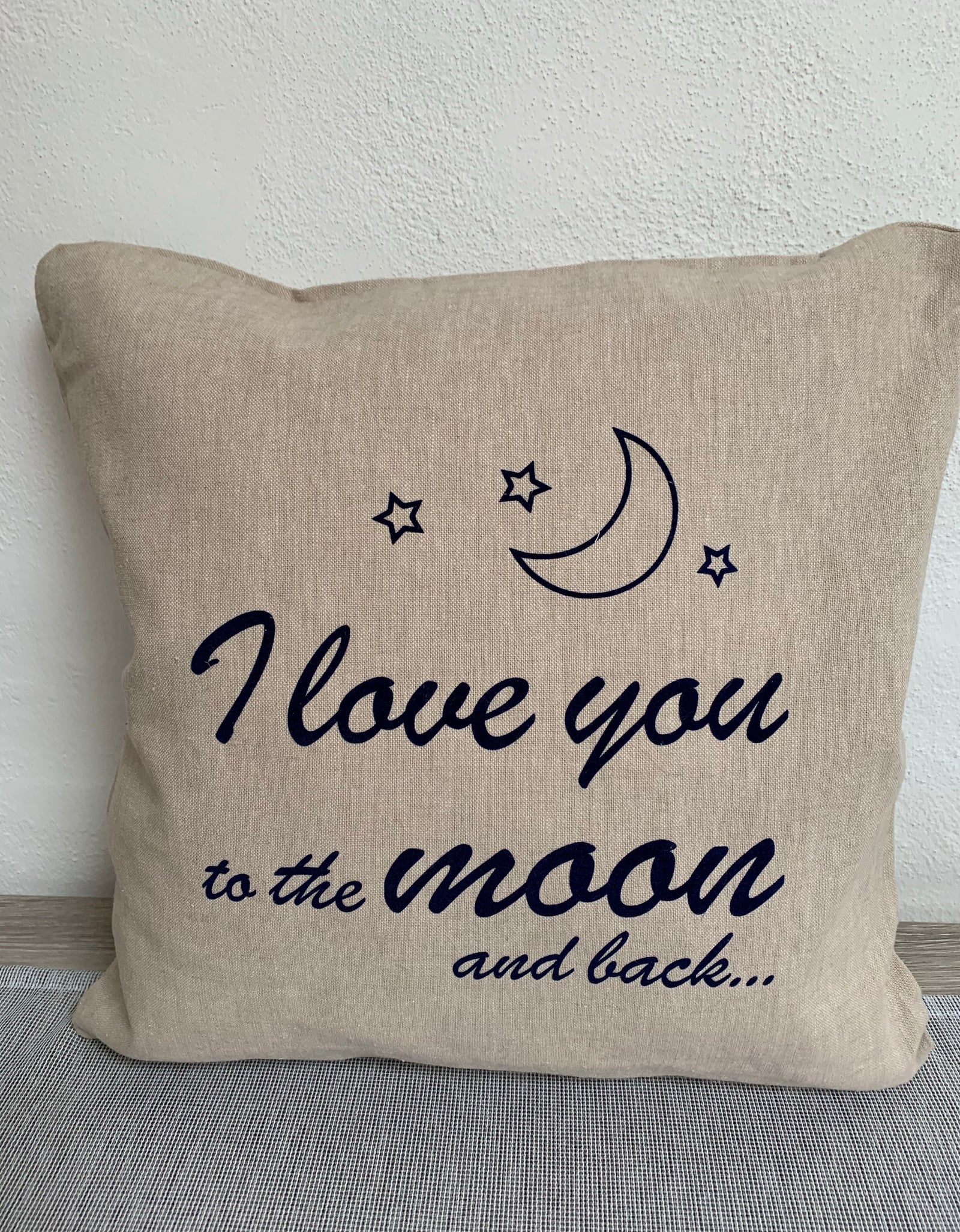 Kissen "I love you to the moon and back" / Coussin " I love you to the moon and back"