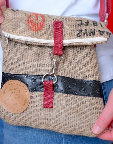 Kaffeesacktasche „Mamoud“ / Sac en toile de Jute (ancien sac de café) "Mamoud"