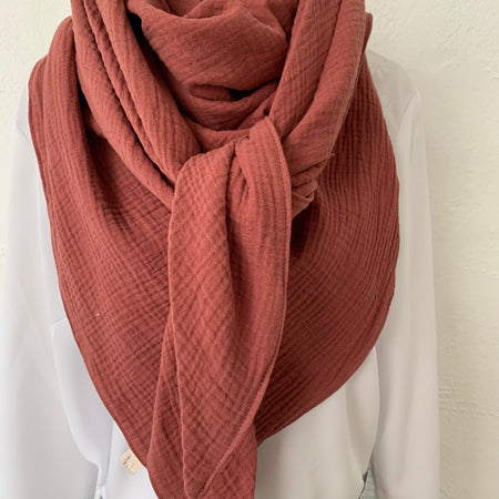Musselinschal "Terracotta" 2.10 x 1.35 / Echarpe en mousseline "Terracotta" 2.10 x 1.35